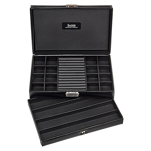 Coffret à bijoux black exclusive / noir (cuir)