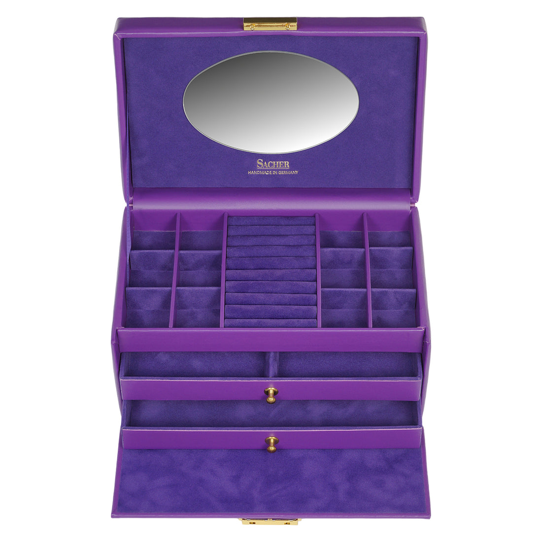 jewellery case Emma colisimo / violet (cowhide leather)