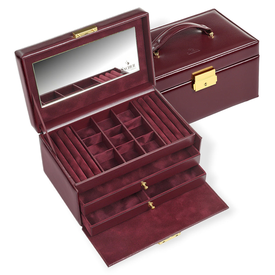 jewellery case Elly acuro / bordeaux (leather)