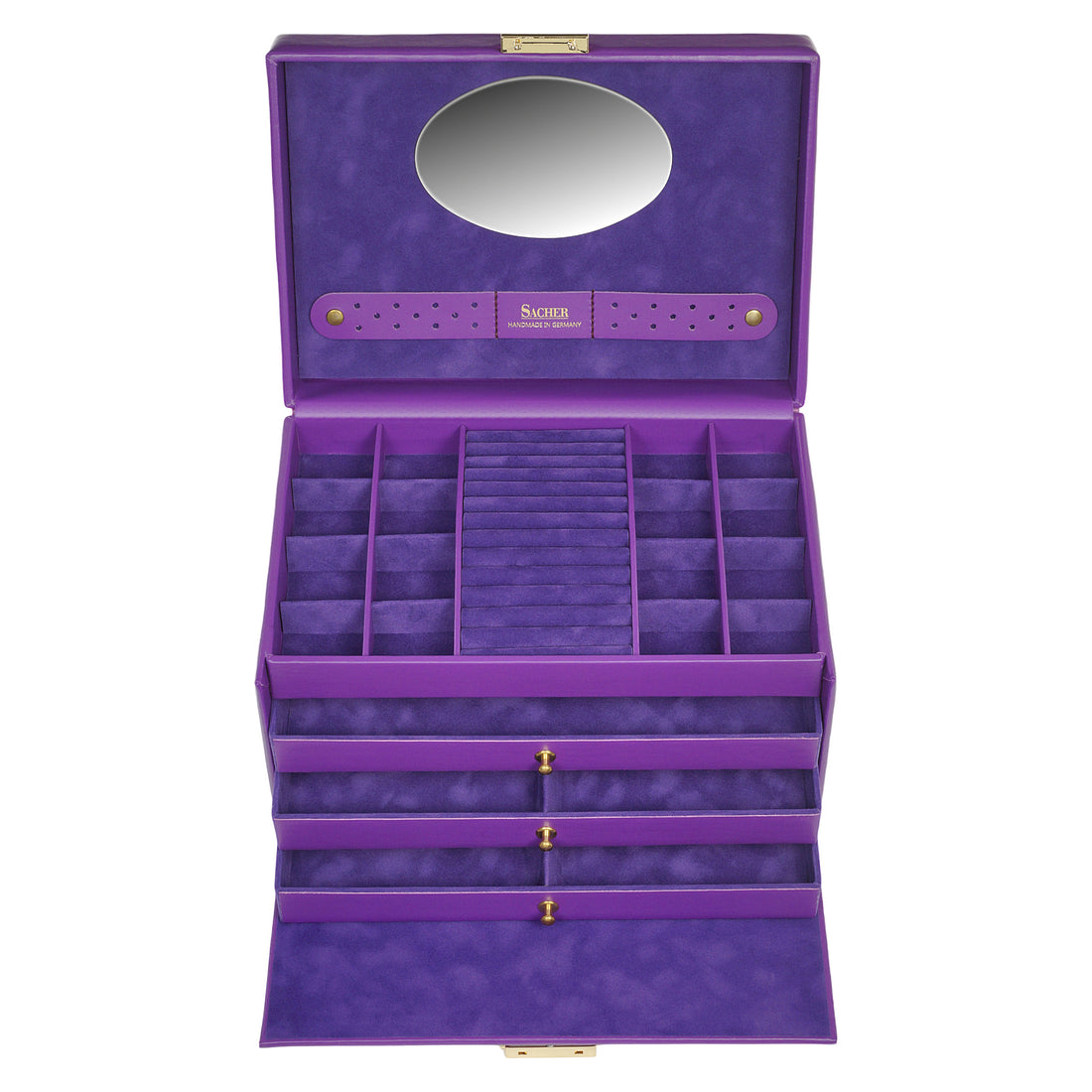 jewellery case Karen colisimo / violet (cowhide leather)