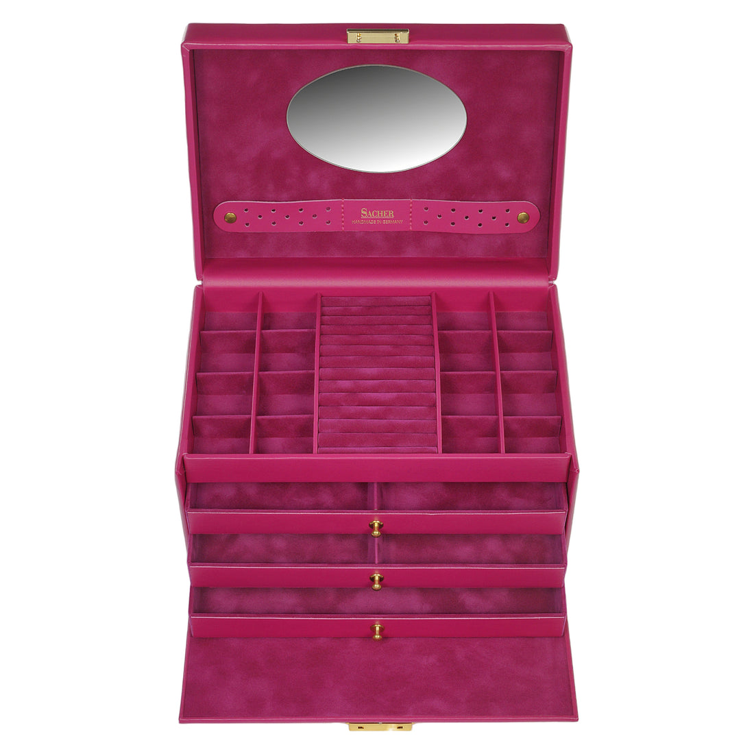 jewellery case Karen colisimo / pink (cowhide leather)