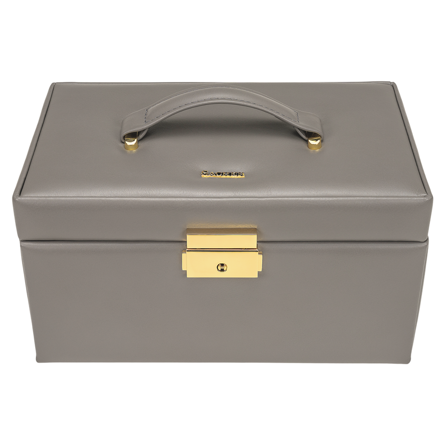 Schmuckkasten Emma fleur venice / grau (Leder)