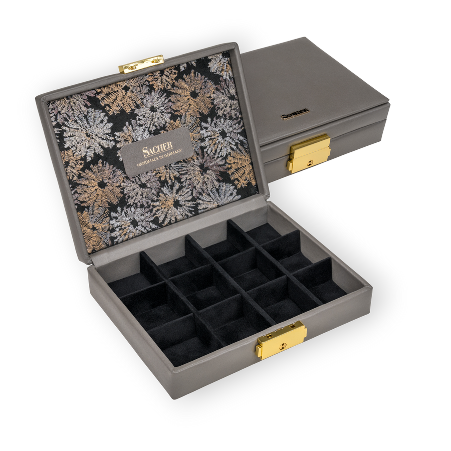 Etui fleur venice / grijs (leer)