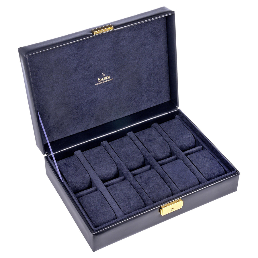case for 10 watches acuro / navy (leather)