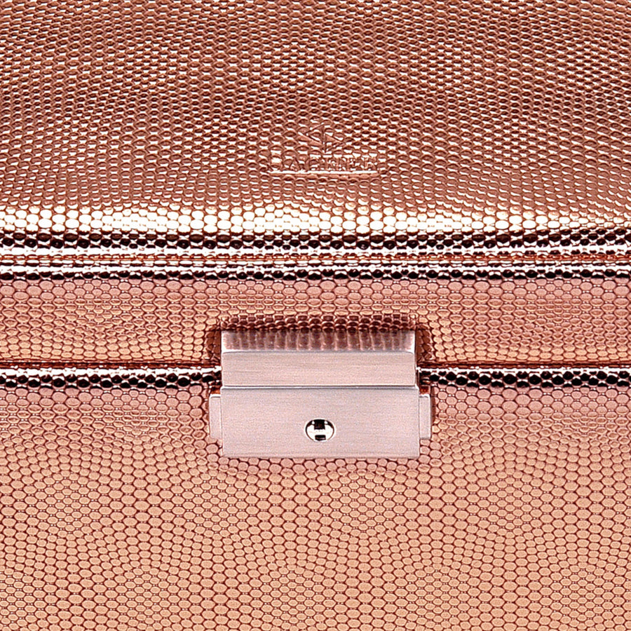 jewellery case Elly lagarto / rose gold