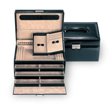 Sieradendoos Julia new classic / zwart (leer)