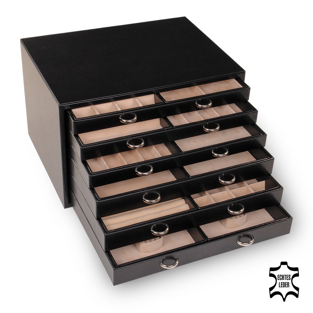 Coffre à bijoux Grand VARIO vario / noir (cuir)